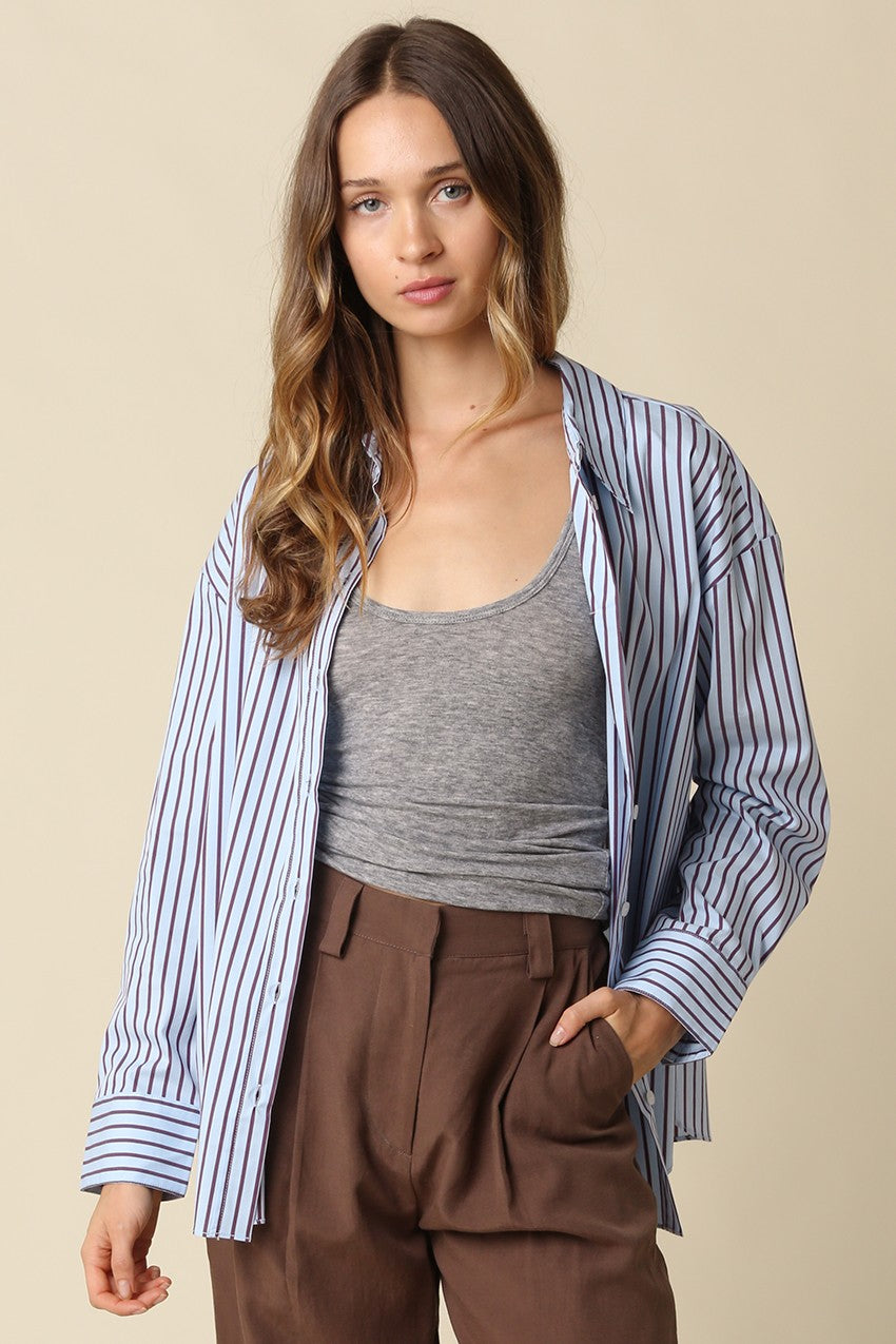 Clover Stripe Oversized Shirt