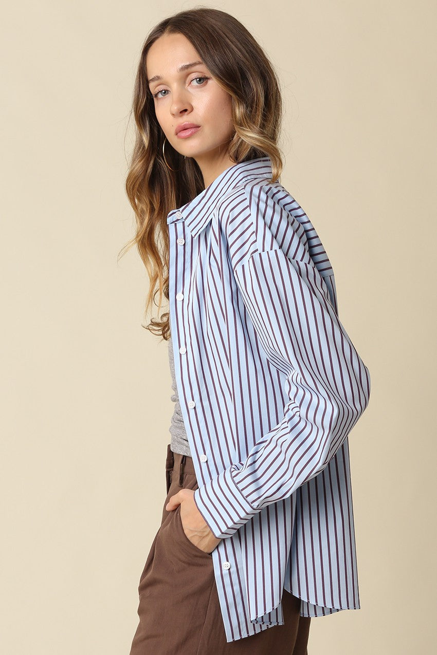 Clover Stripe Oversized Shirt