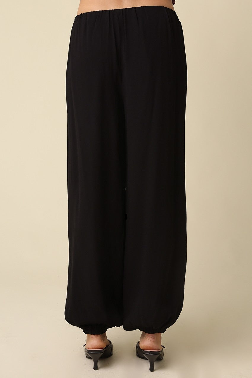 DAISY WIDE LEG BUBBLE HEM PANTS