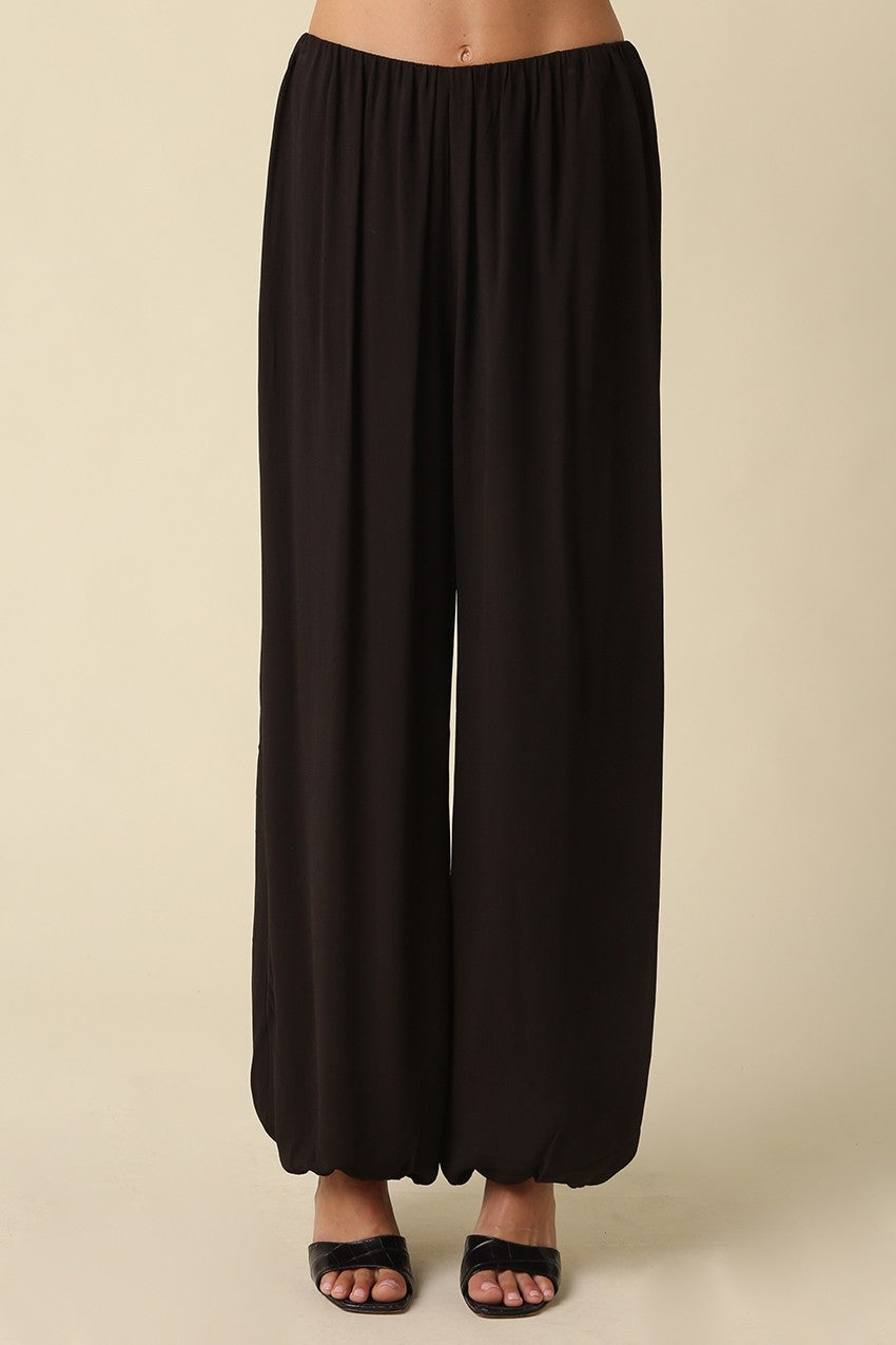 DAISY WIDE LEG BUBBLE HEM PANTS