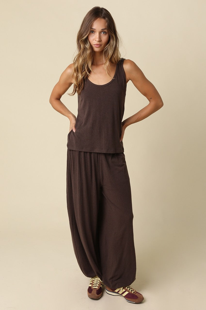 ELIZA GATHERED HEM LOUNGE PANTS