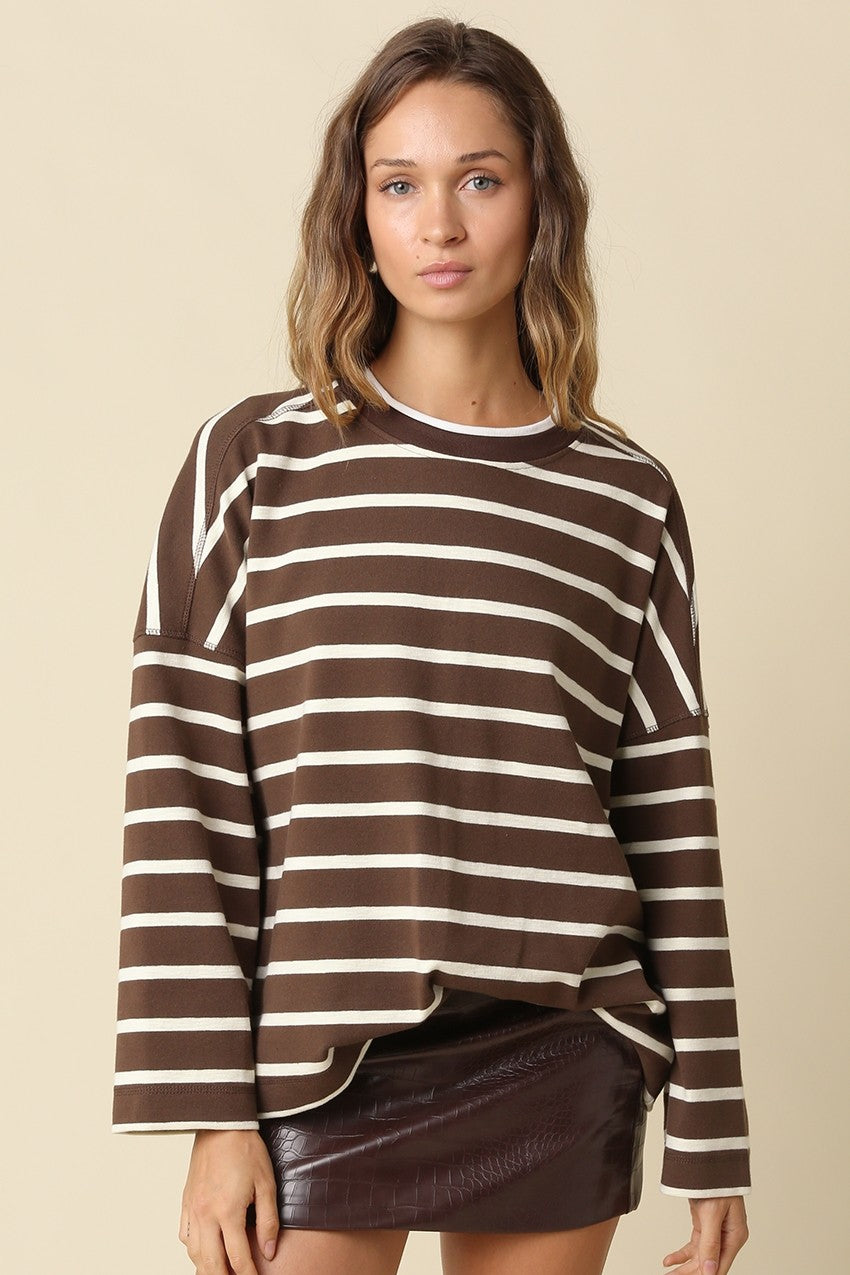 HAILEY RELAXED STRIPE TOP