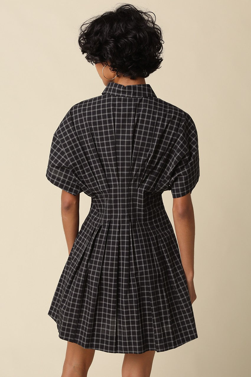 Ivy Plaid Flare Mini Dress
