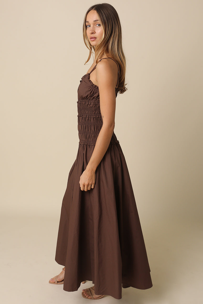 LUNA SMOCKED MAXI DRESS