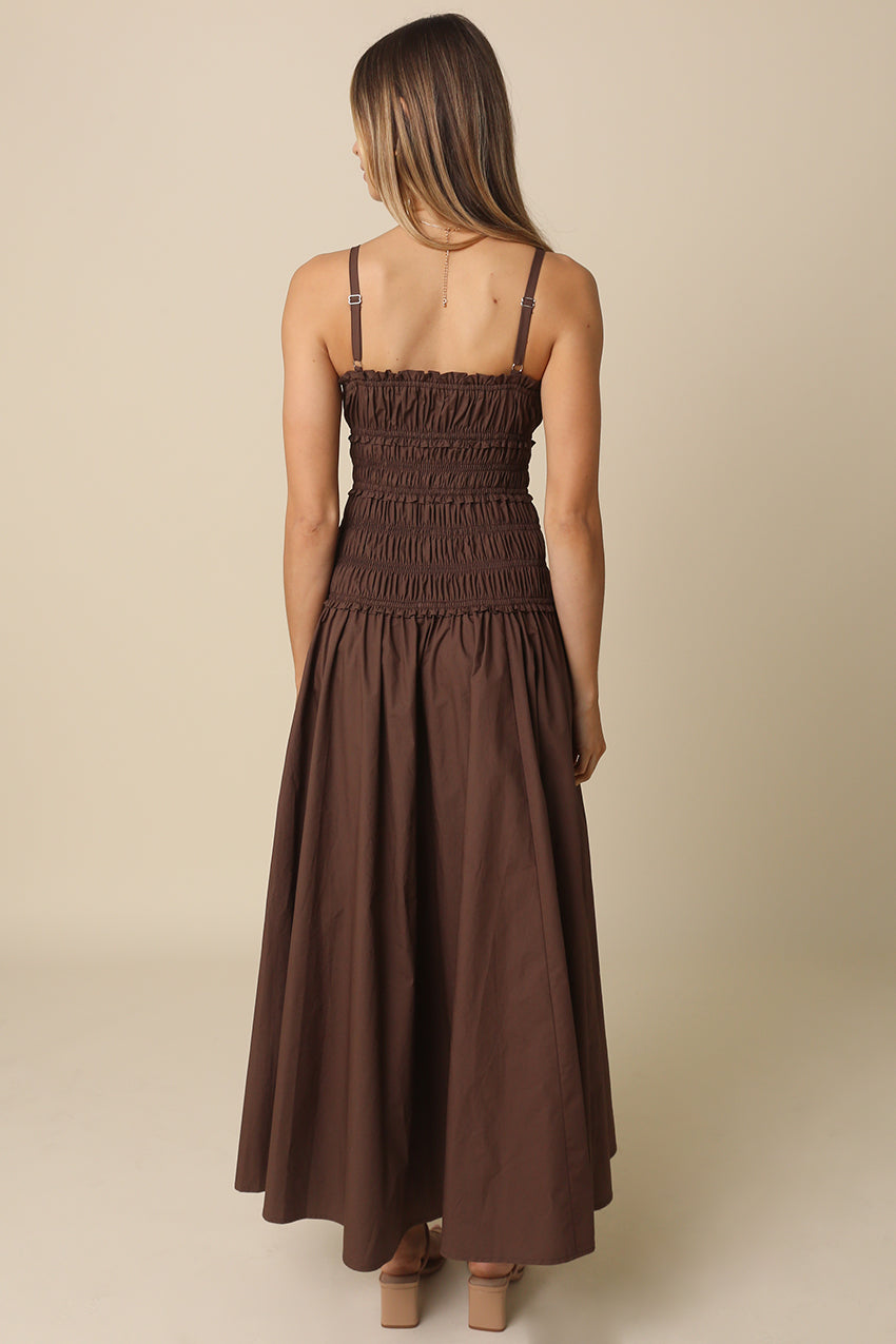 LUNA SMOCKED MAXI DRESS