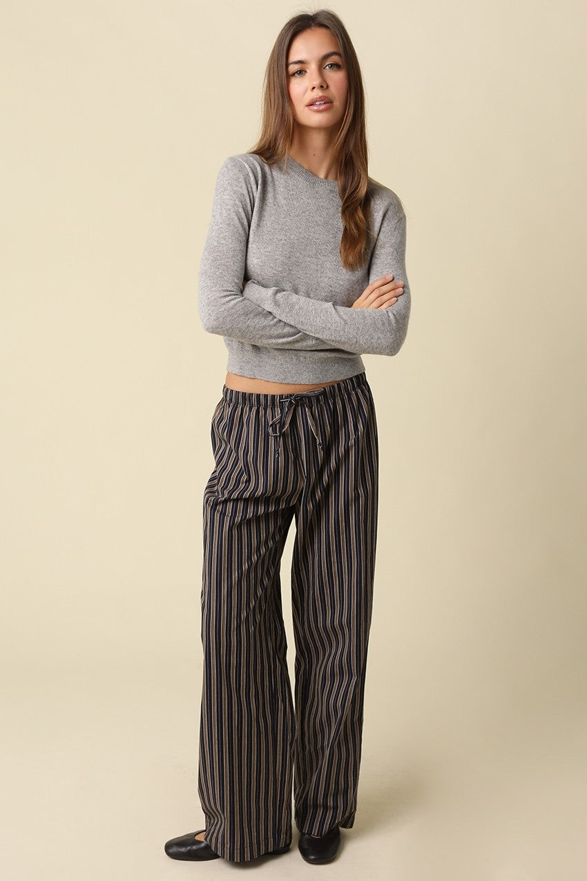 SALLY CROPPED CREW NECK SWEATER