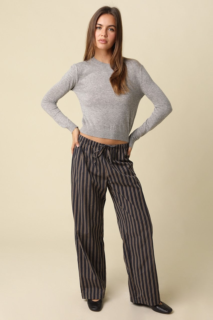 SALLY CROPPED CREW NECK SWEATER
