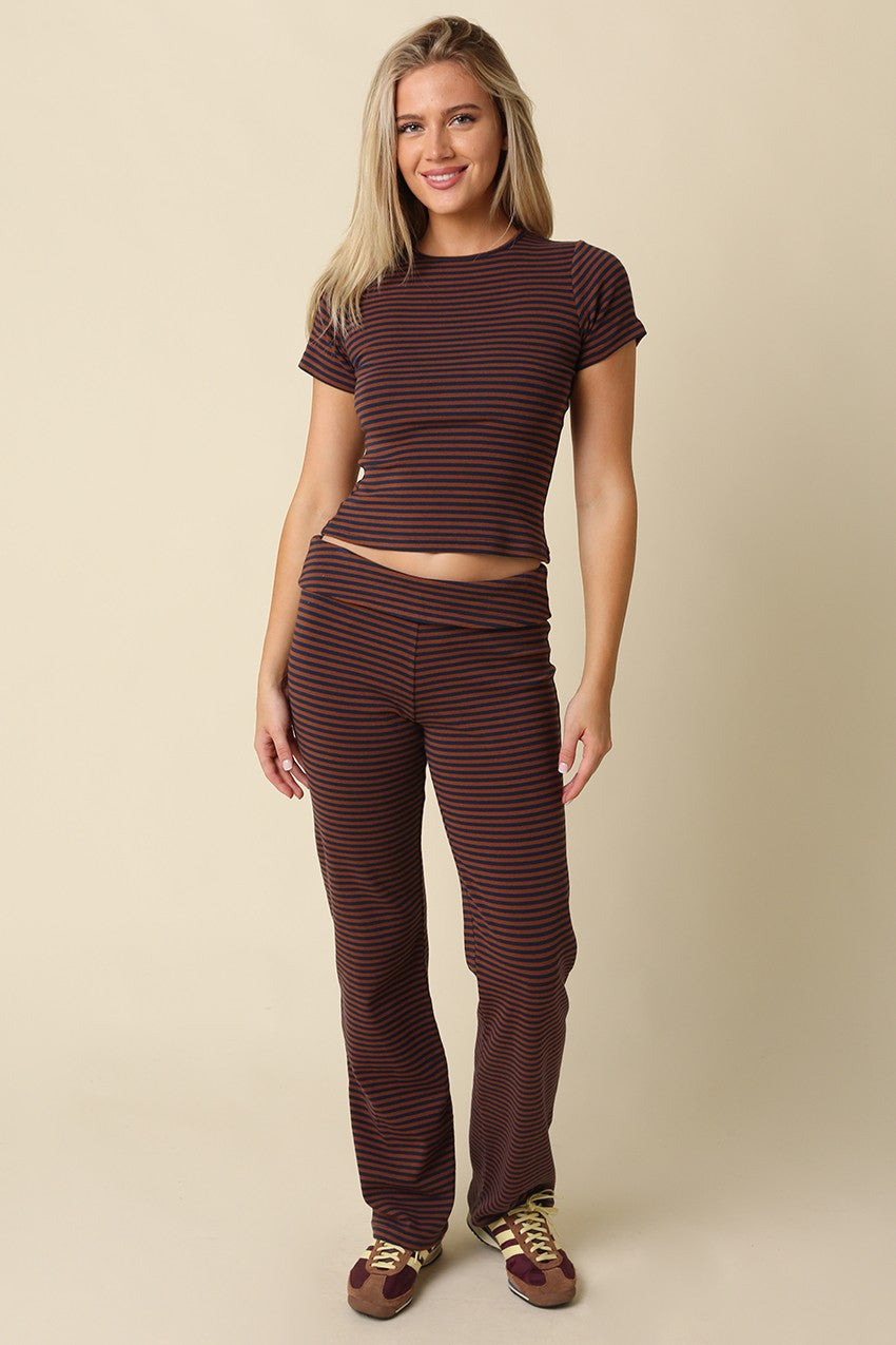 Selina Stripe Pants Set