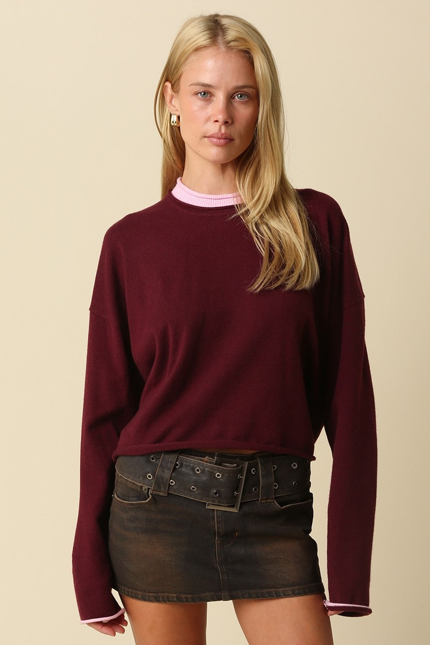 SKYLER CONTRAST SWEATER