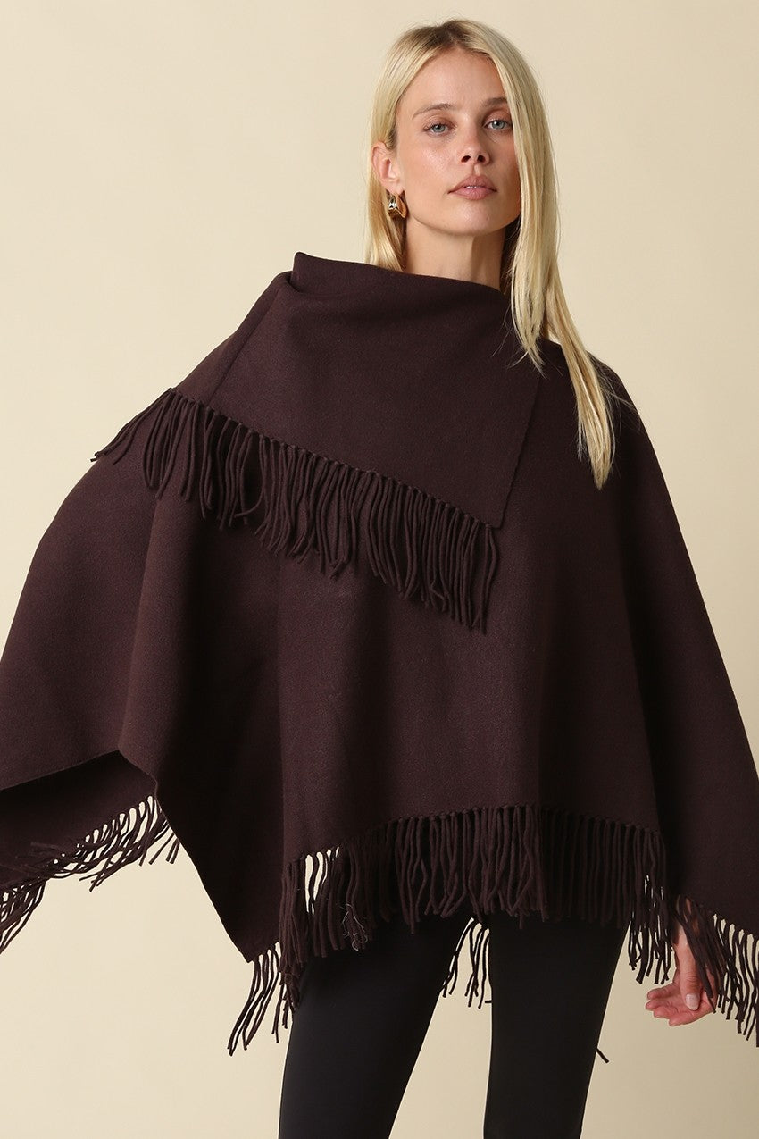 SOPHIE FRINGE PONCHO
