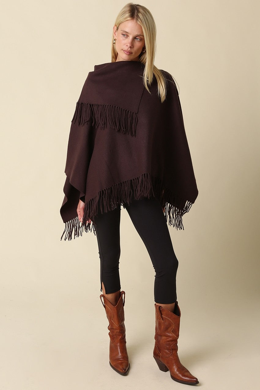 SOPHIE FRINGE PONCHO