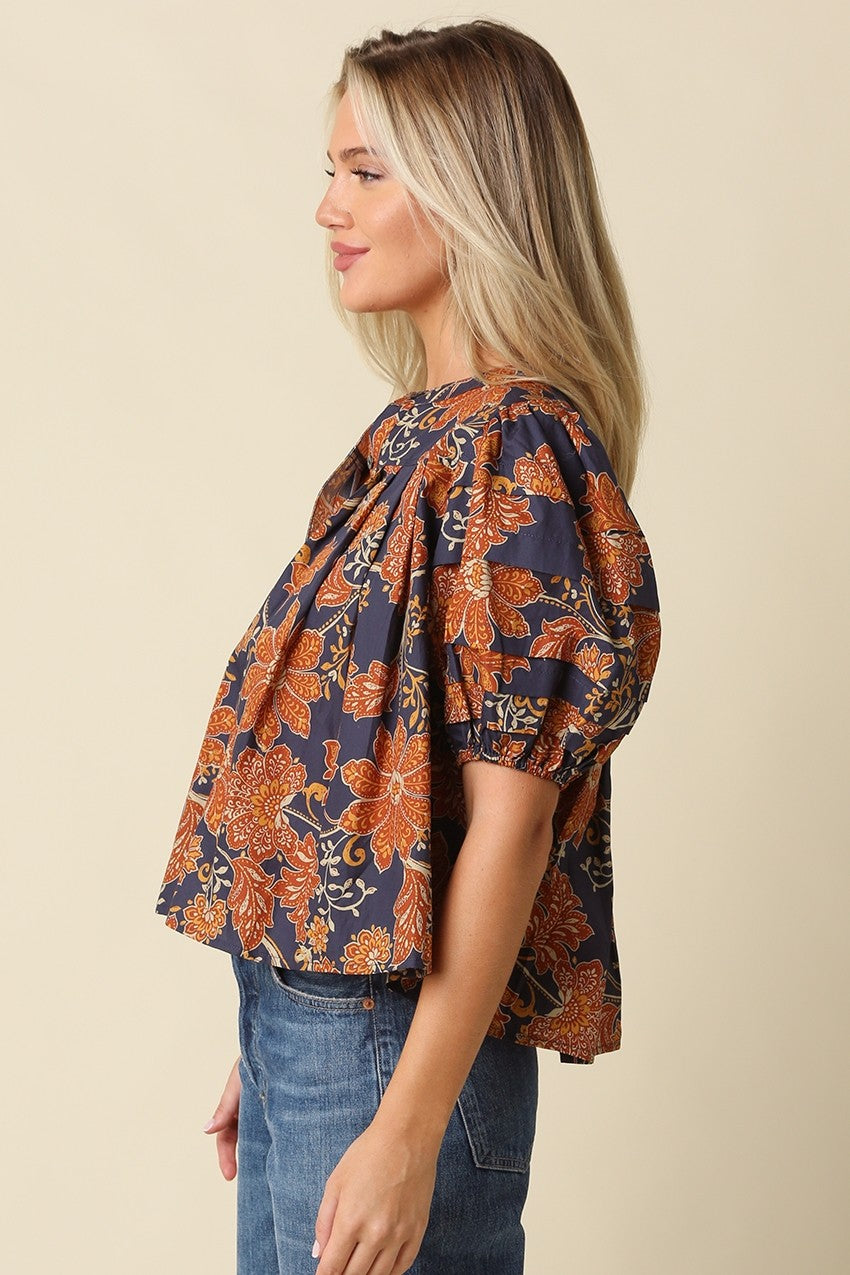 Zoey Floral Puff Sleeve Blouse