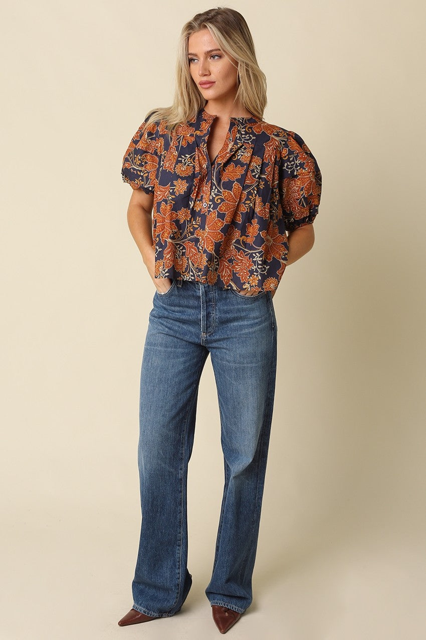 Zoey Floral Puff Sleeve Blouse