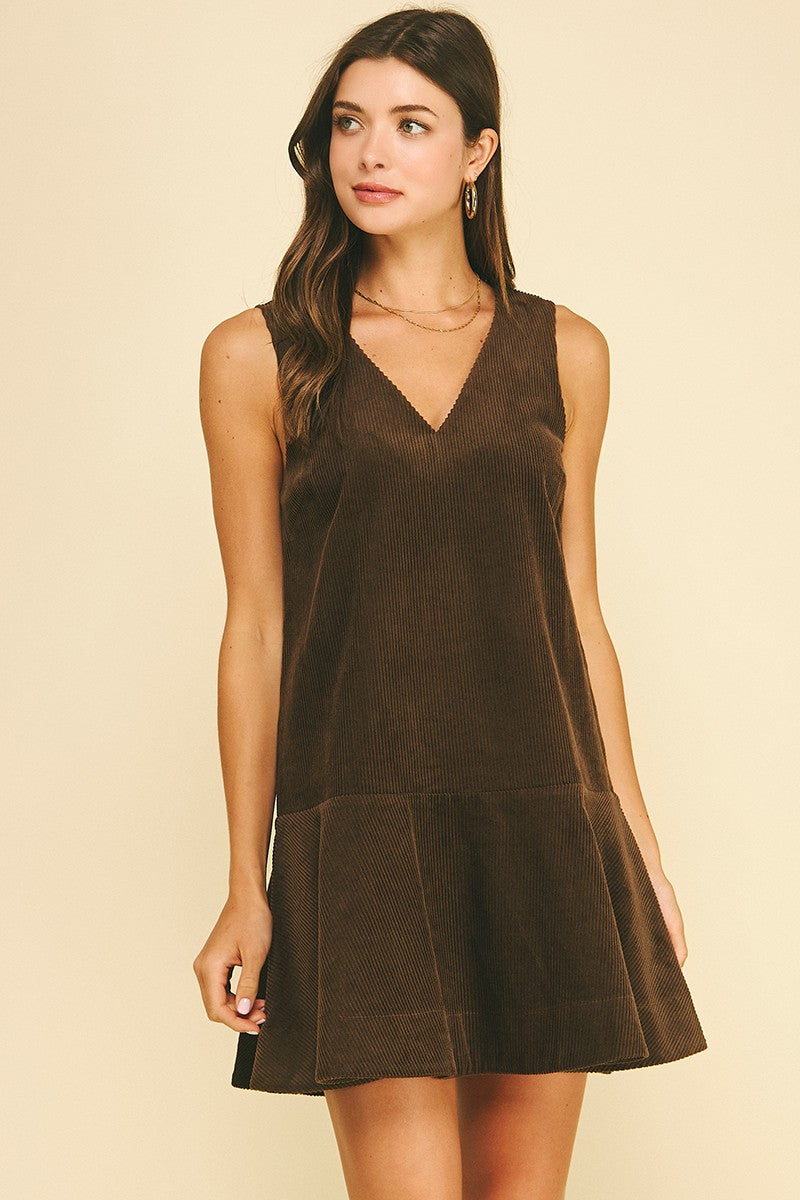 Camille Corduroy Mini Dress