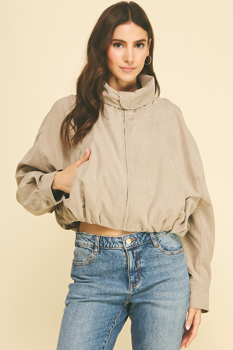 Georgia Funnel Cropped Jacket