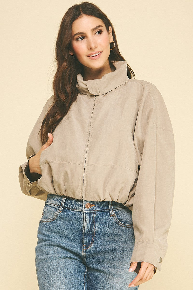 Georgia Funnel Cropped Jacket