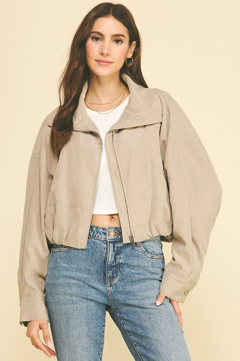 Georgia Funnel Cropped Jacket