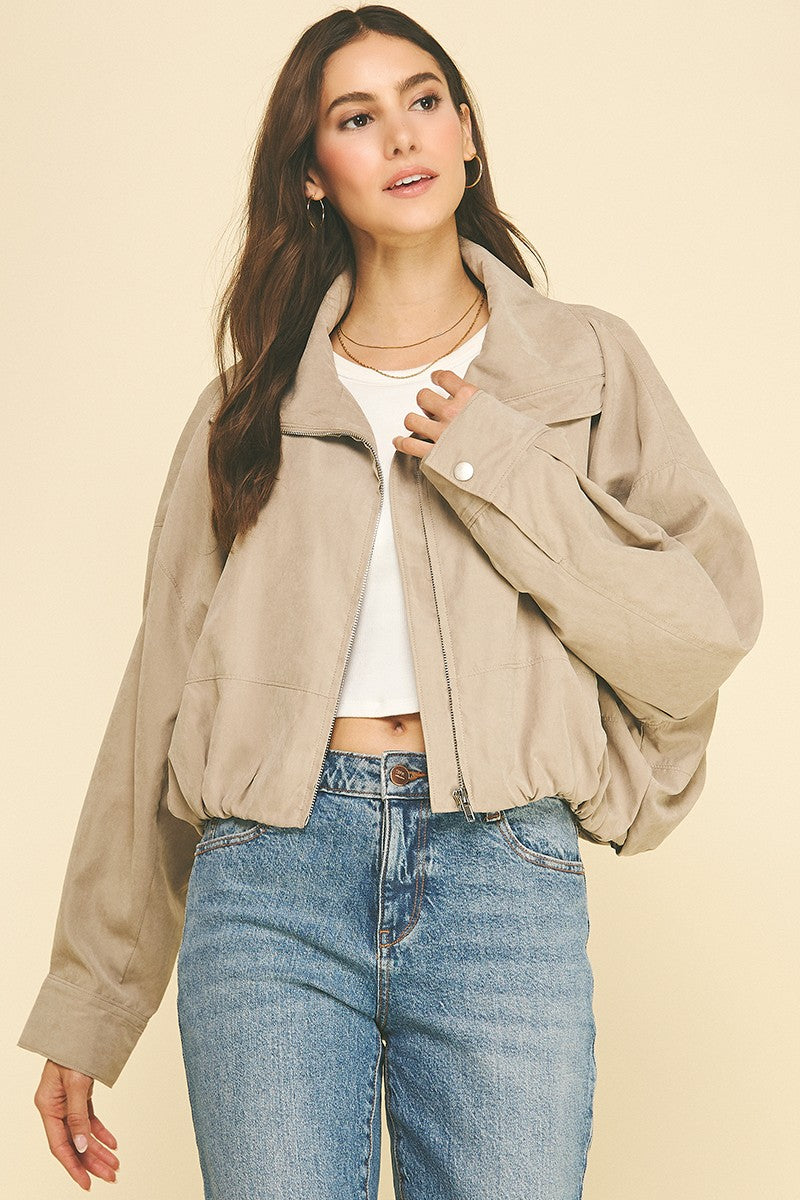 Georgia Funnel Cropped Jacket