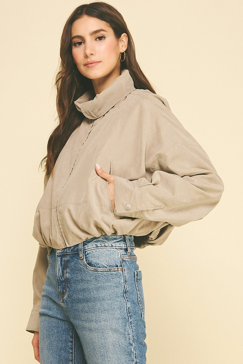 Georgia Funnel Cropped Jacket