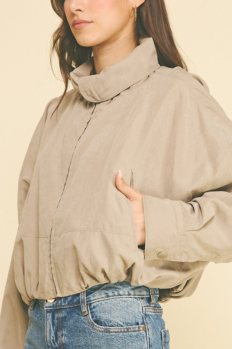 Georgia Funnel Cropped Jacket
