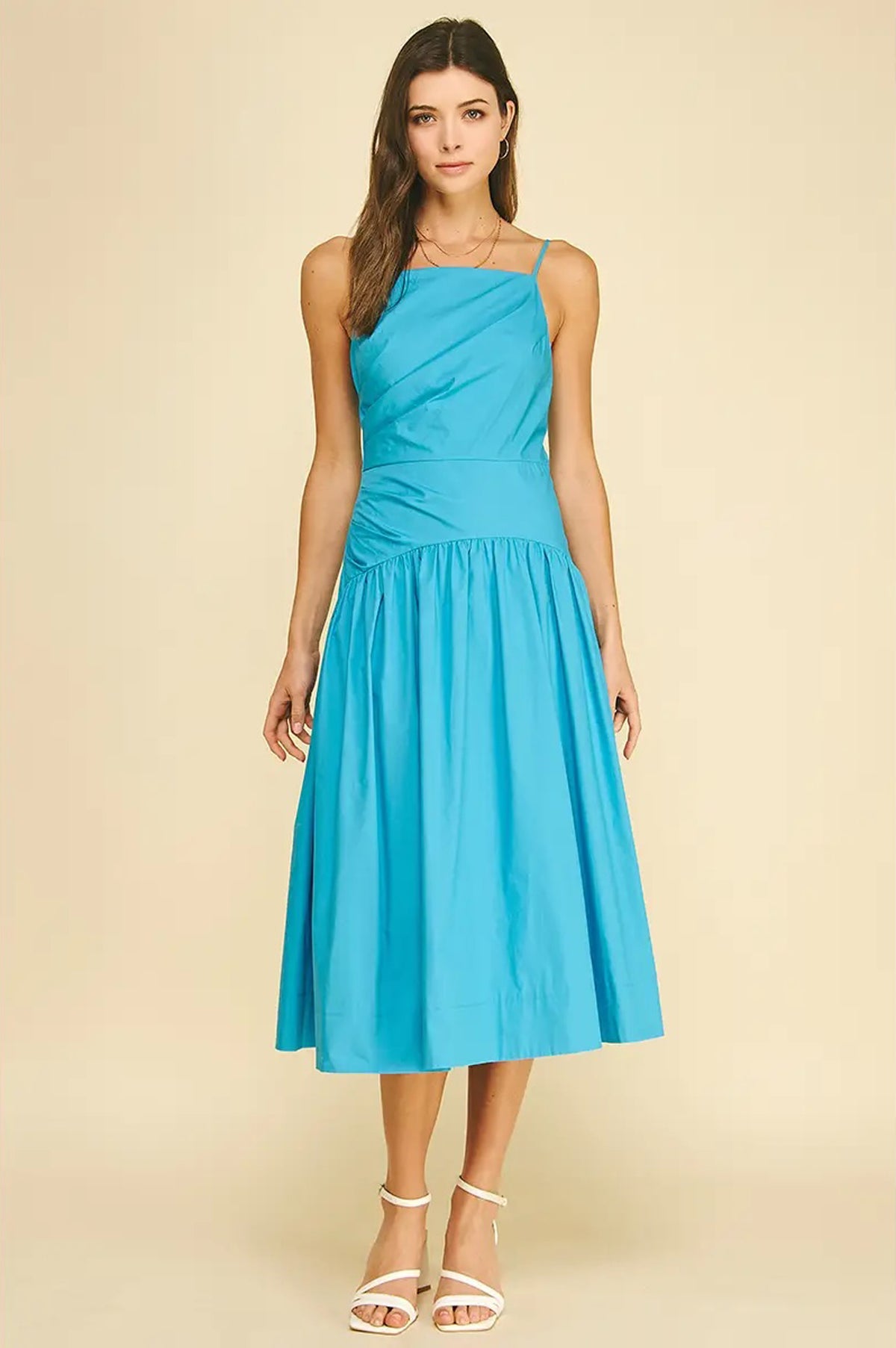 Hallie Square Neck Midi Dress