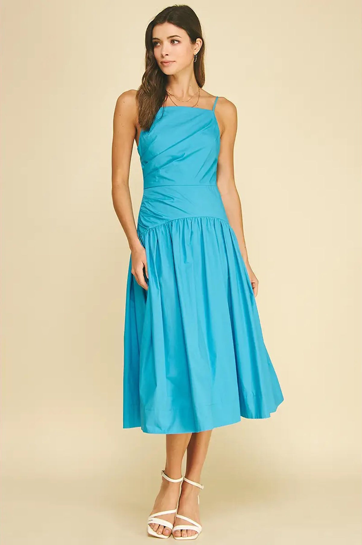 Hallie Square Neck Midi Dress
