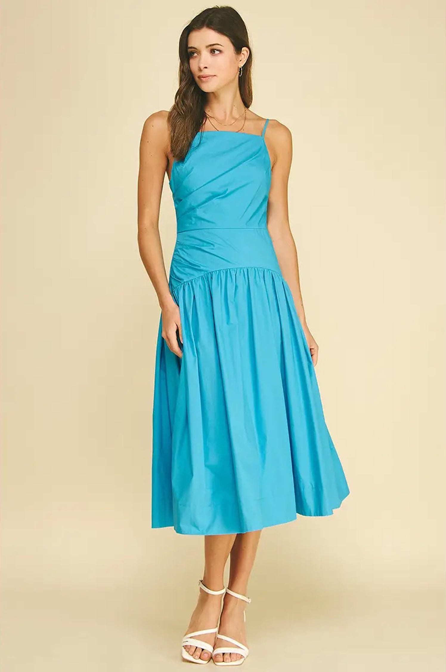Hallie Square Neck Midi Dress