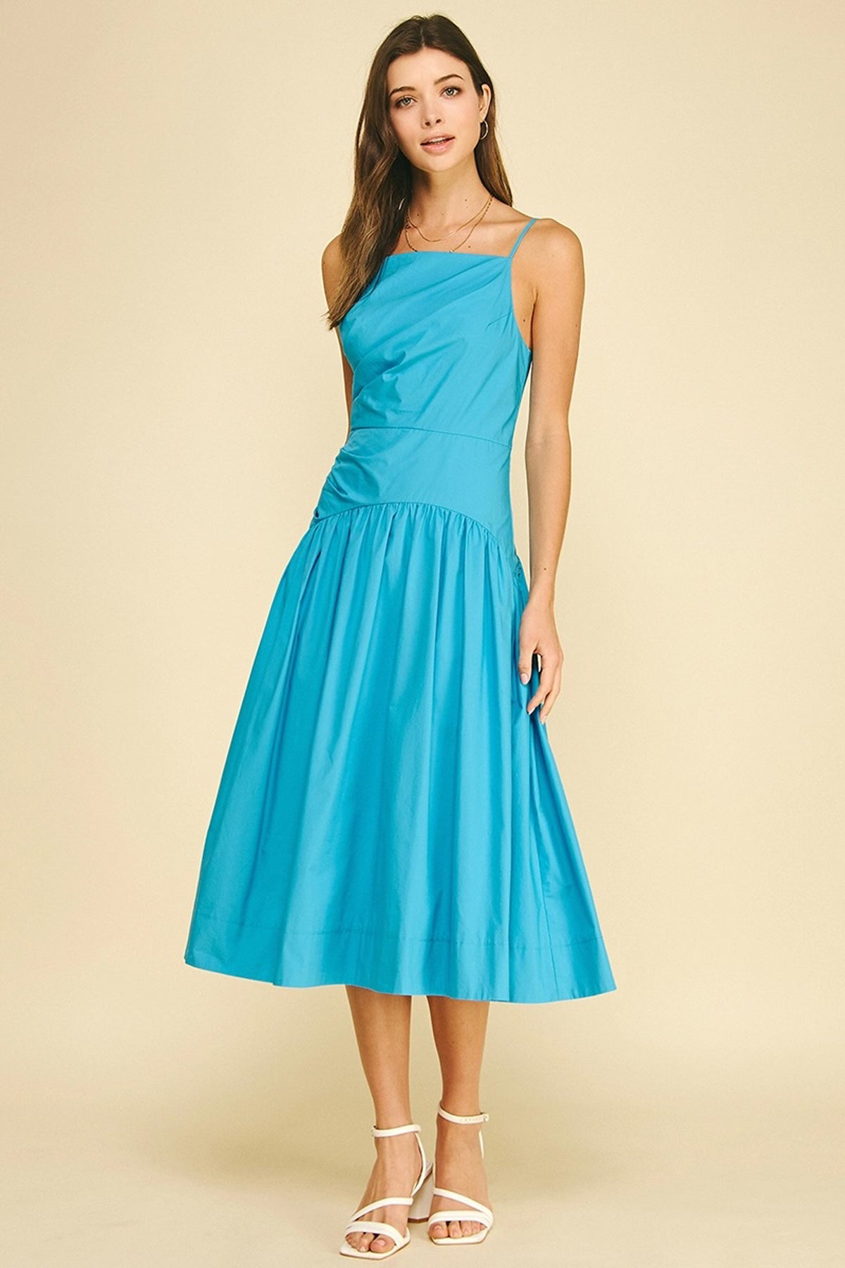 Hallie Square Neck Midi Dress