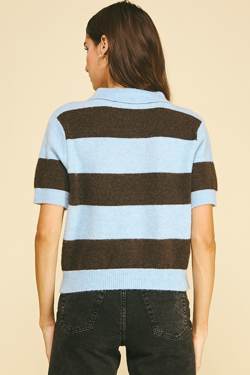 Mara Striped Knit Top