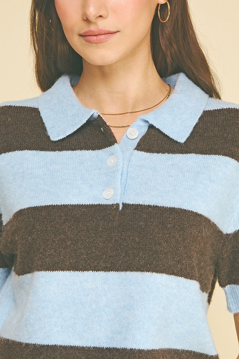 Mara Striped Knit Top
