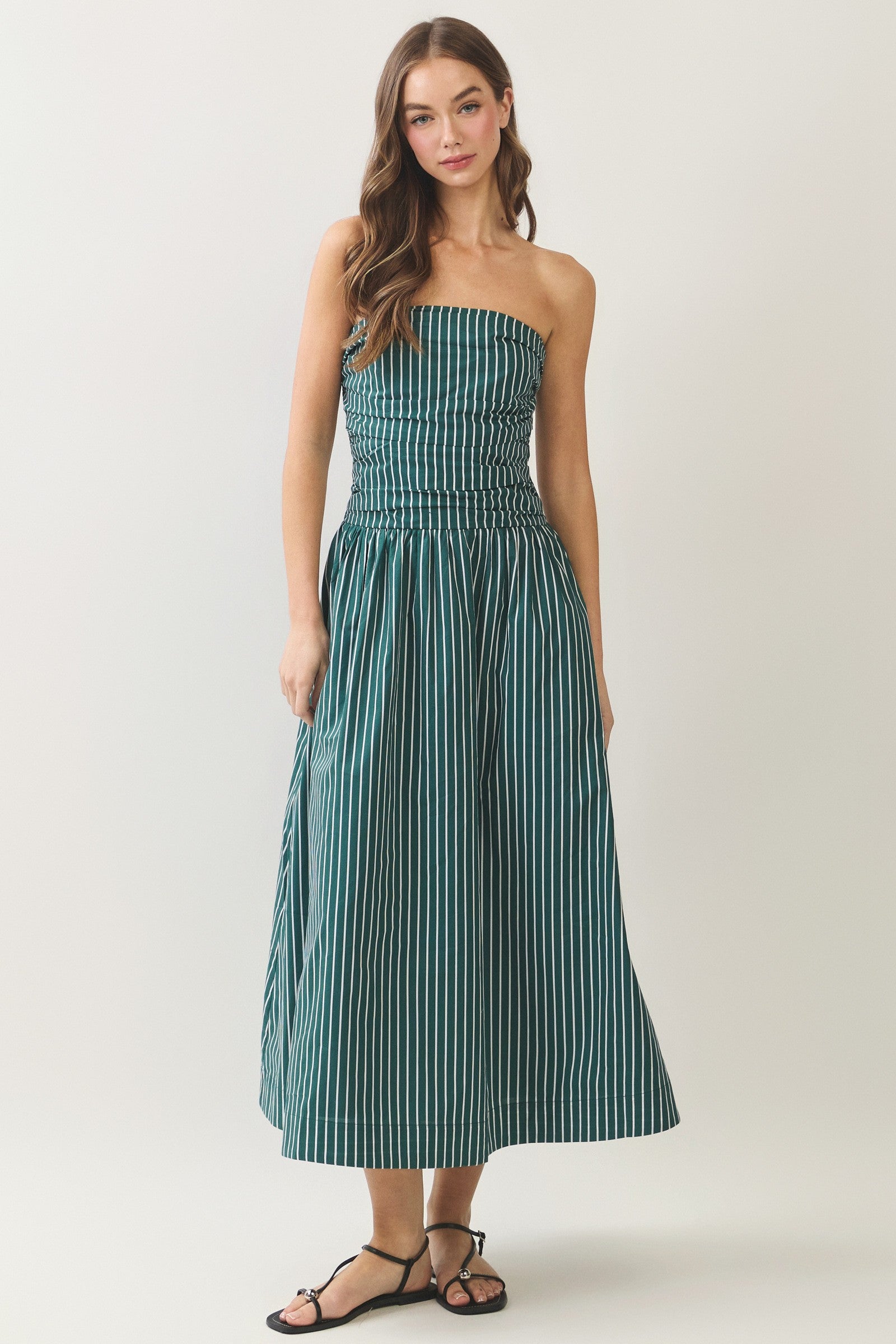 Amelia Stripe Midi Dress