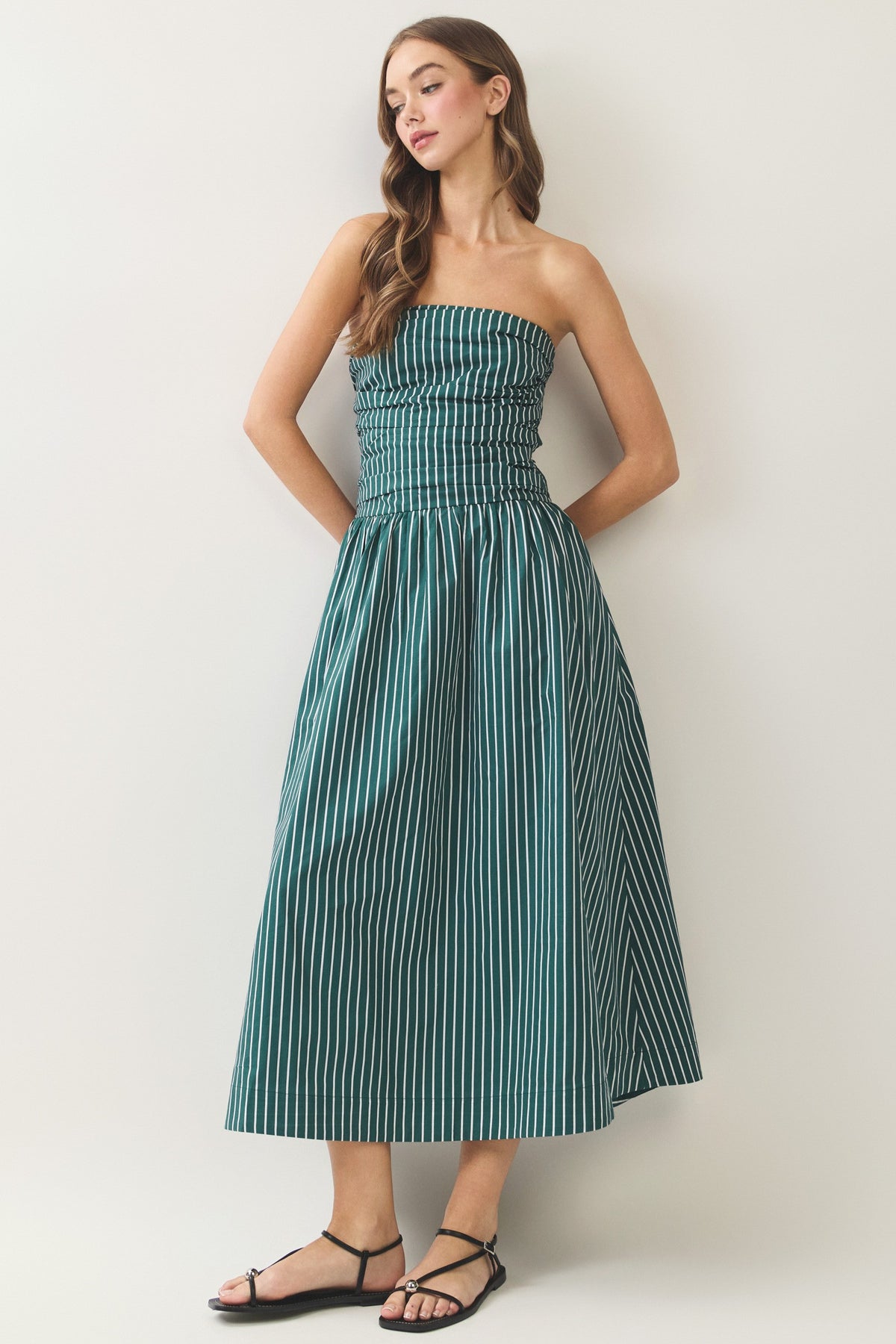 Amelia Stripe Midi Dress