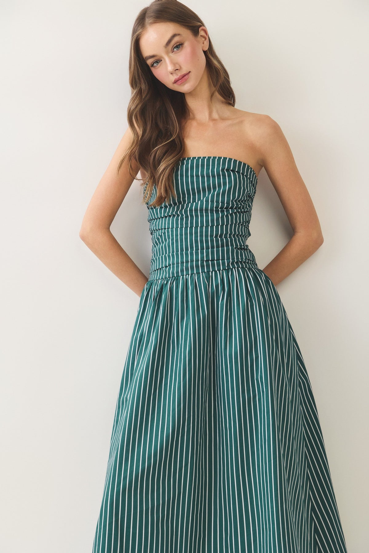 Amelia Stripe Midi Dress