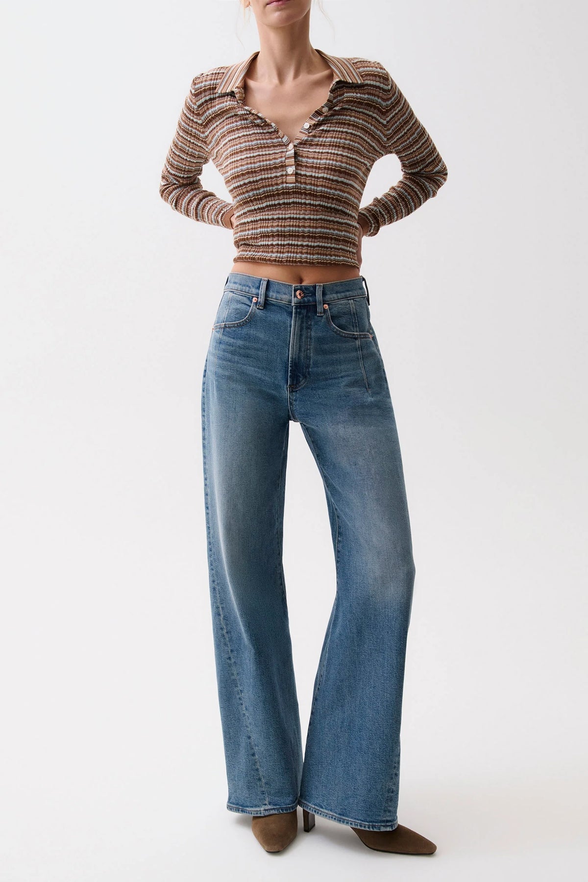 KYRA HIGH RISE BOWED WIDE LEG - EUREKA