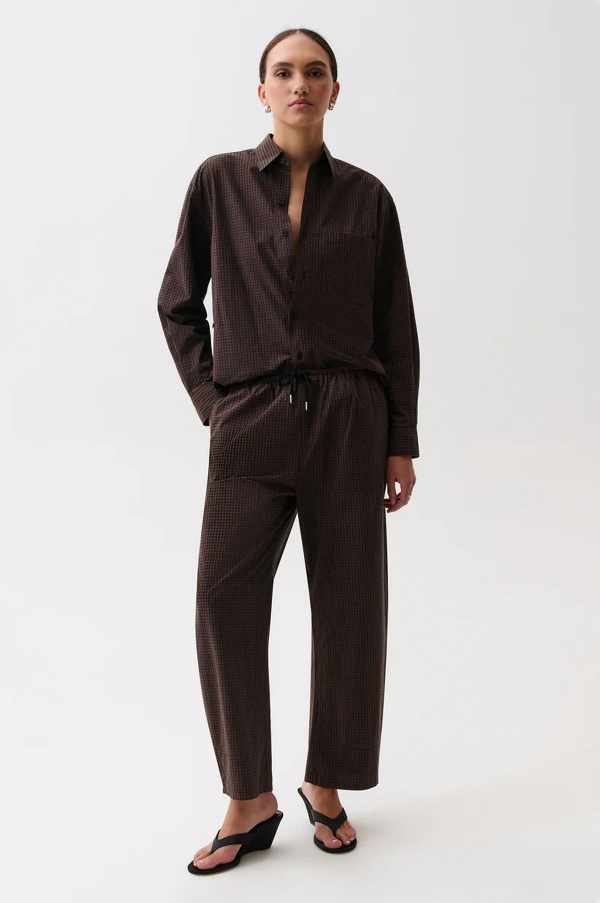 Theo Drawstring Poplin Pant