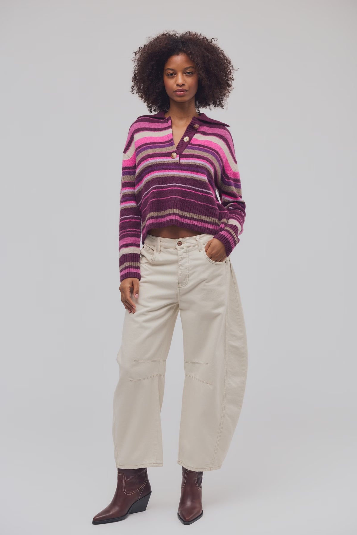 TRADING UP STRIPE PULLOVER