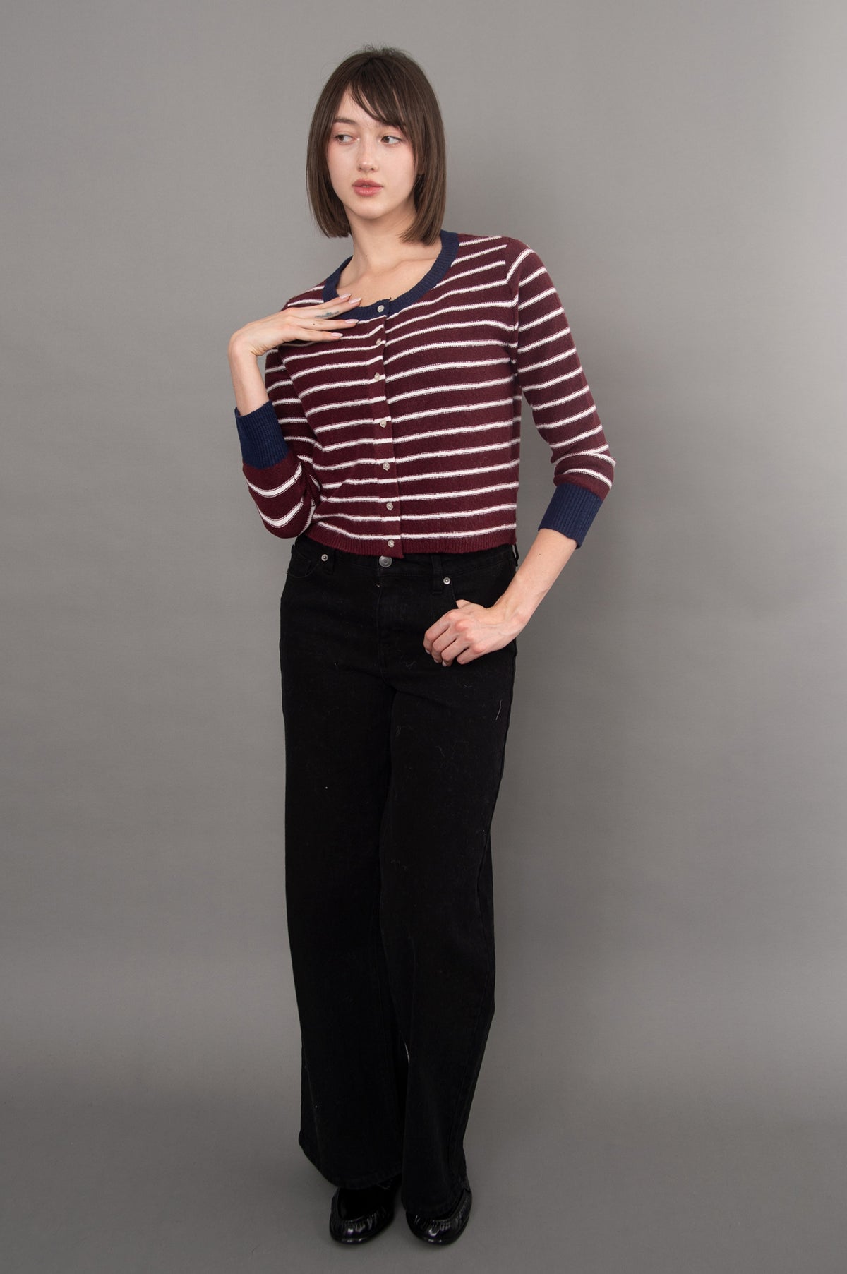 Bruna LS Crewneck Cardigan