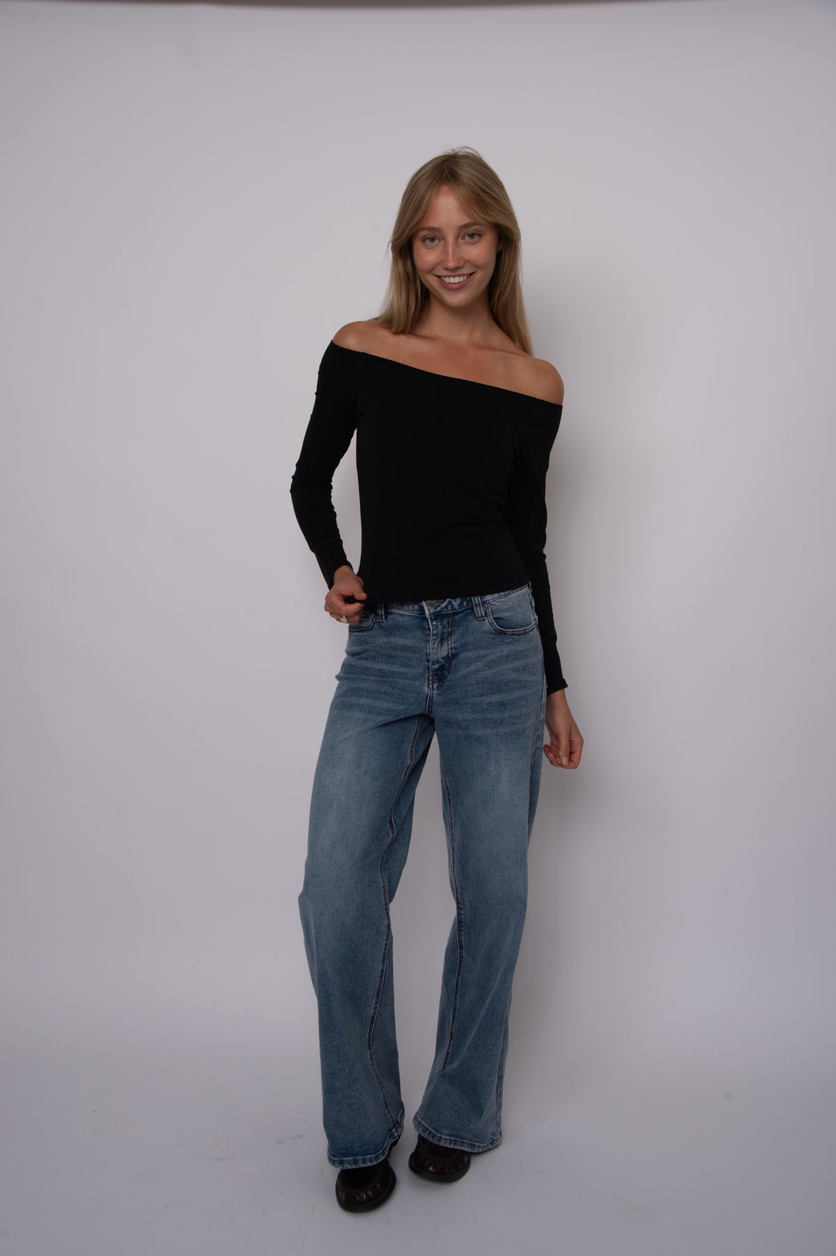 ORALIE COTTON OFF SHOULDER TOP