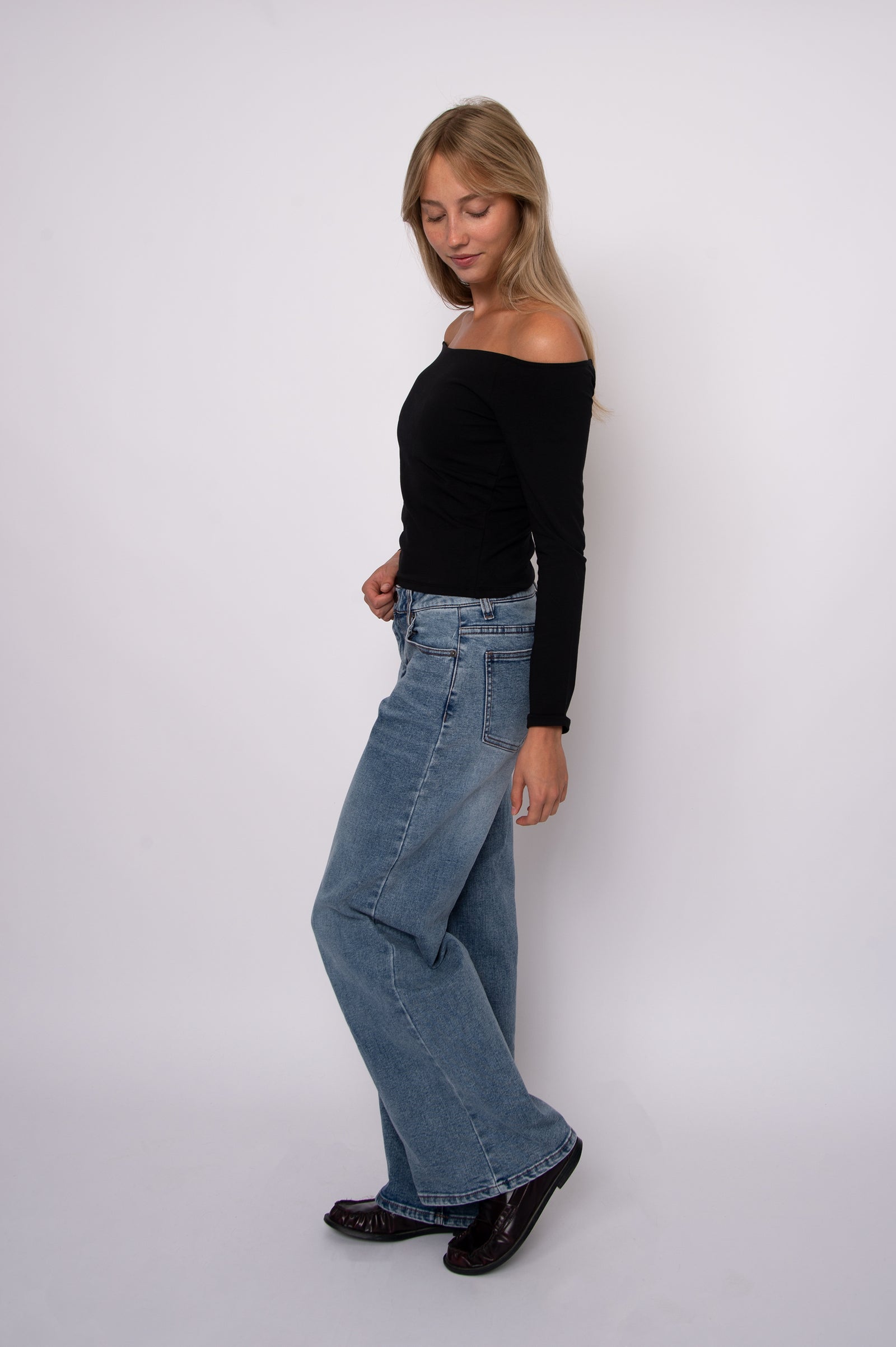 ORALIE COTTON OFF SHOULDER TOP