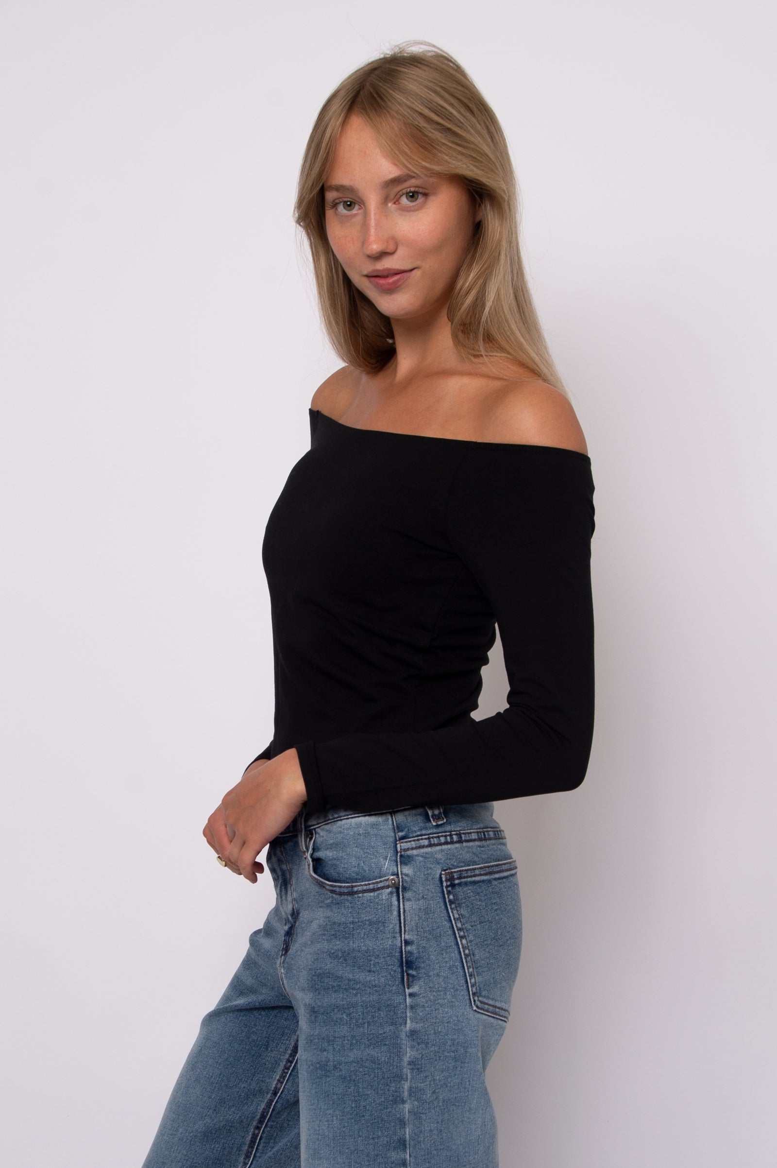 ORALIE COTTON OFF SHOULDER TOP