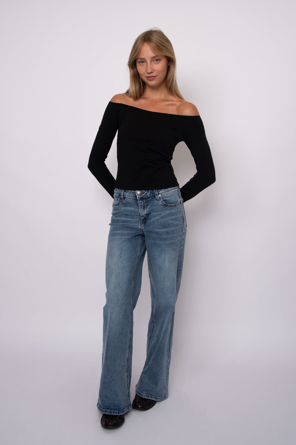 ORALIE COTTON OFF SHOULDER TOP