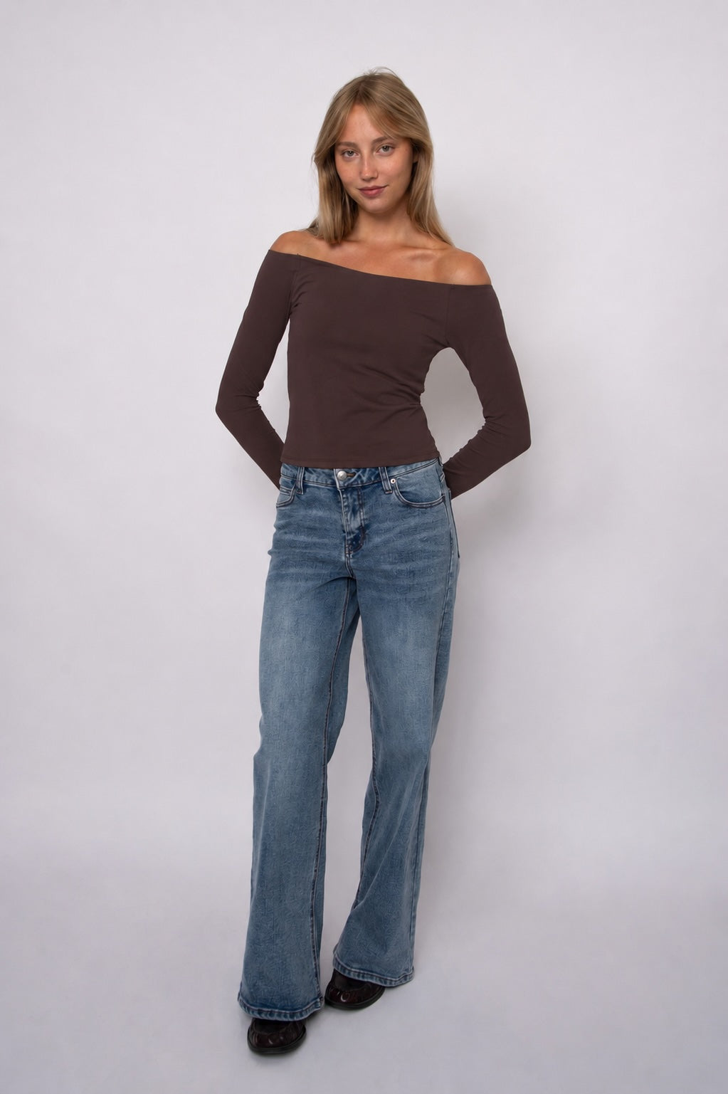 ORALIE COTTON OFF SHOULDER TOP