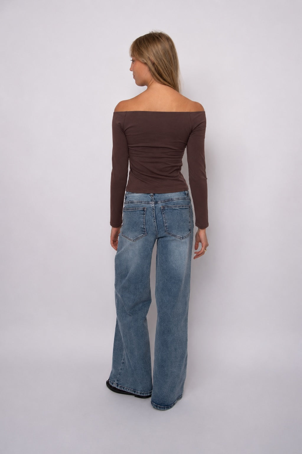 ORALIE COTTON OFF SHOULDER TOP
