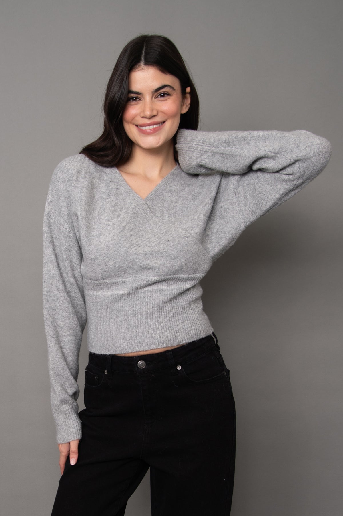 OTHELLA LS WRAP NECK PULLOVER