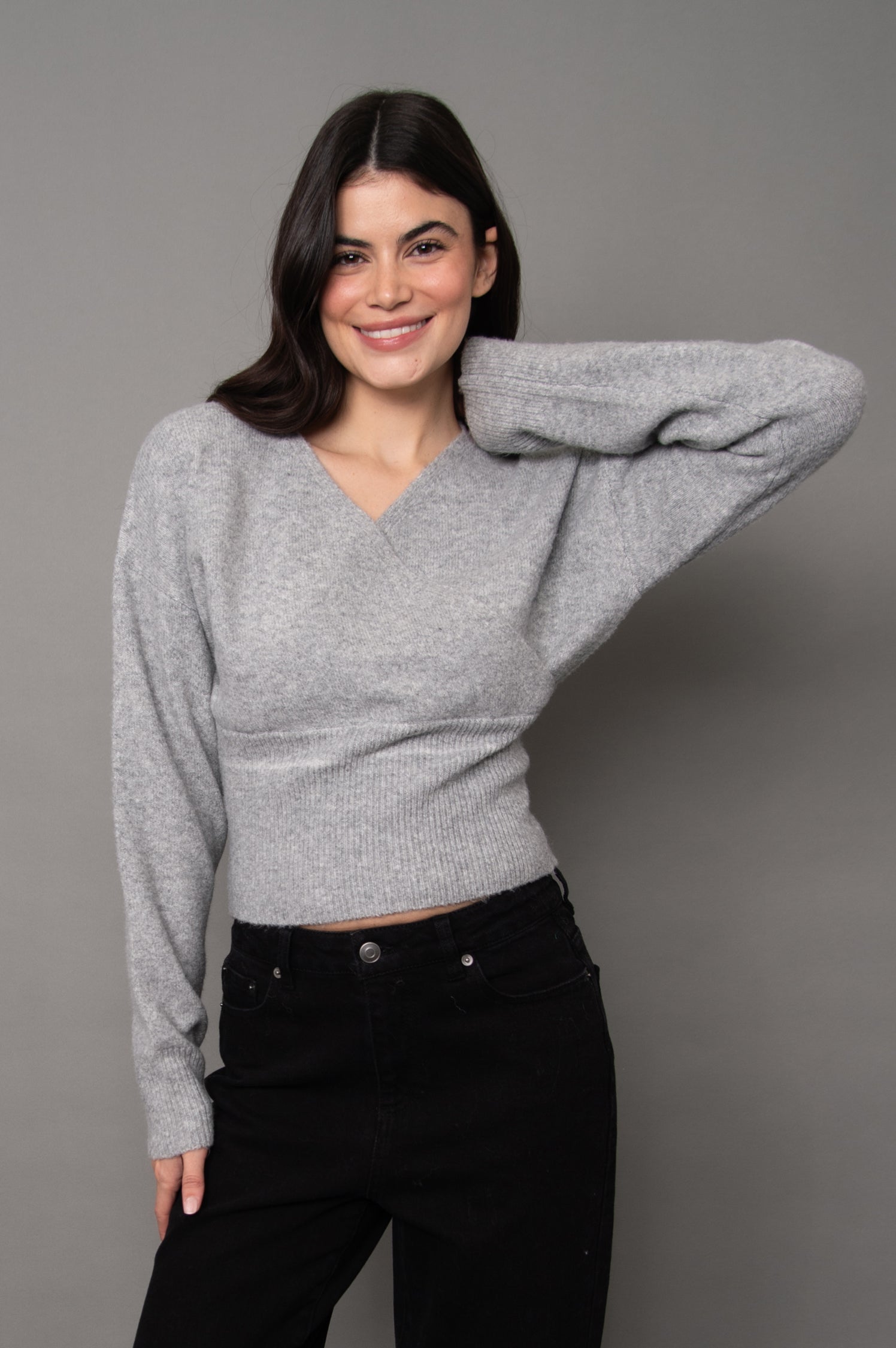 OTHELLA LS WRAP NECK PULLOVER