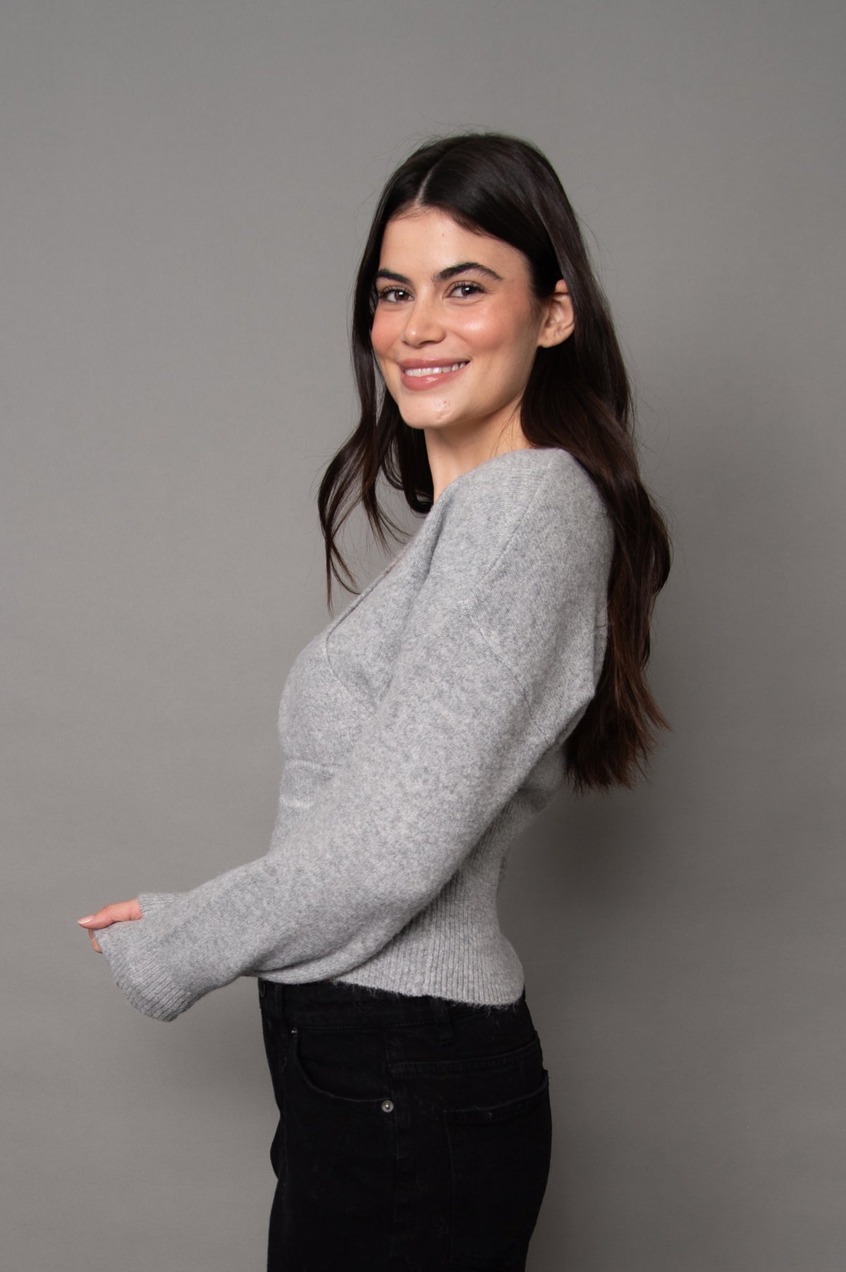 OTHELLA LS WRAP NECK PULLOVER