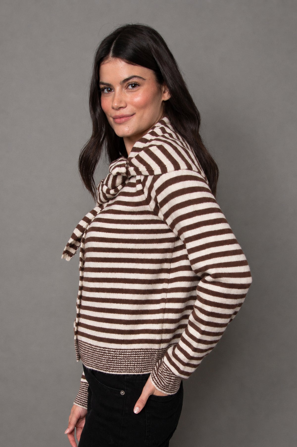 NEELA CREWNECK STRIPED SWEATER