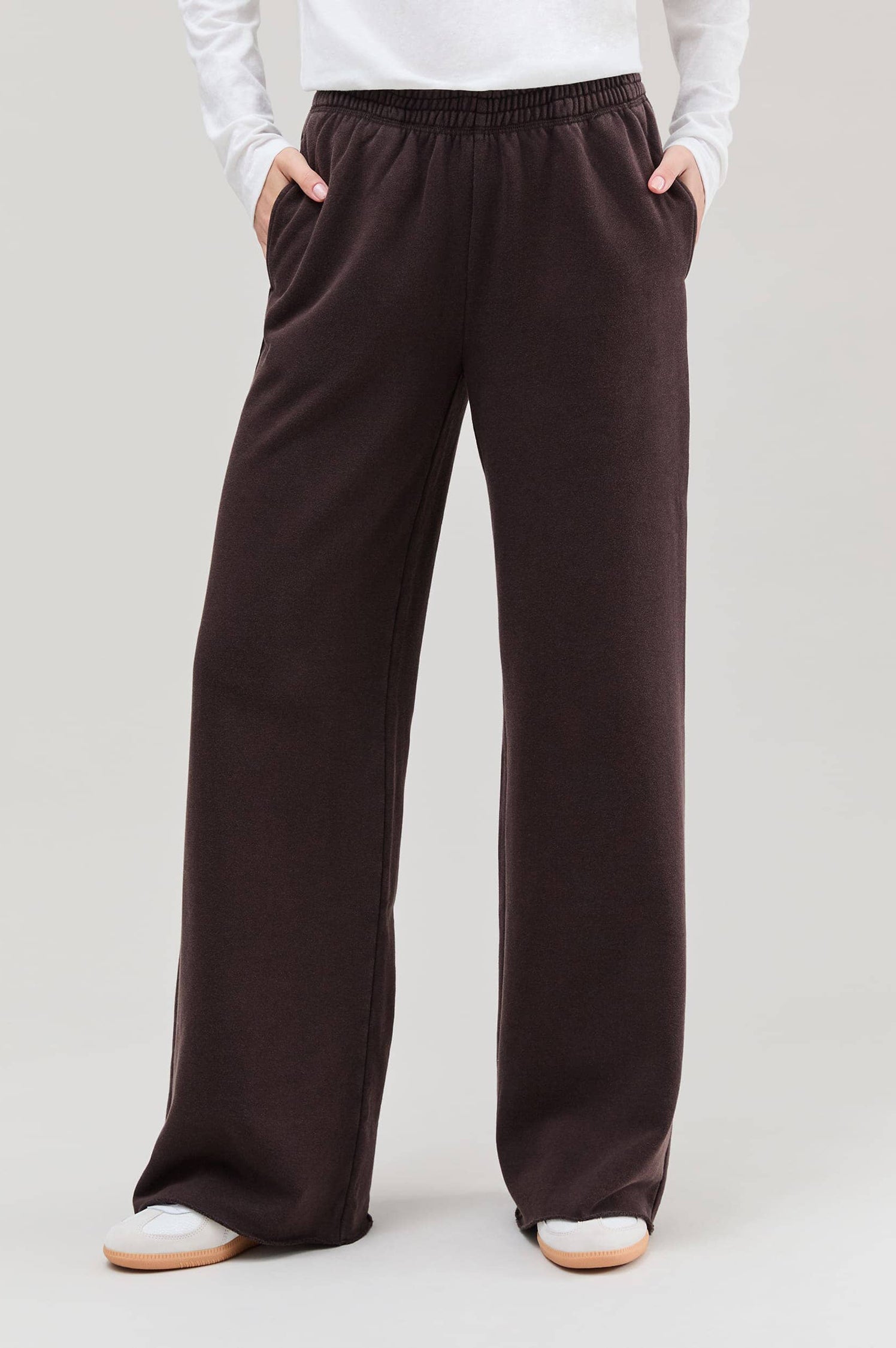 RECYCLED FLEECE WIDE LEG PANT