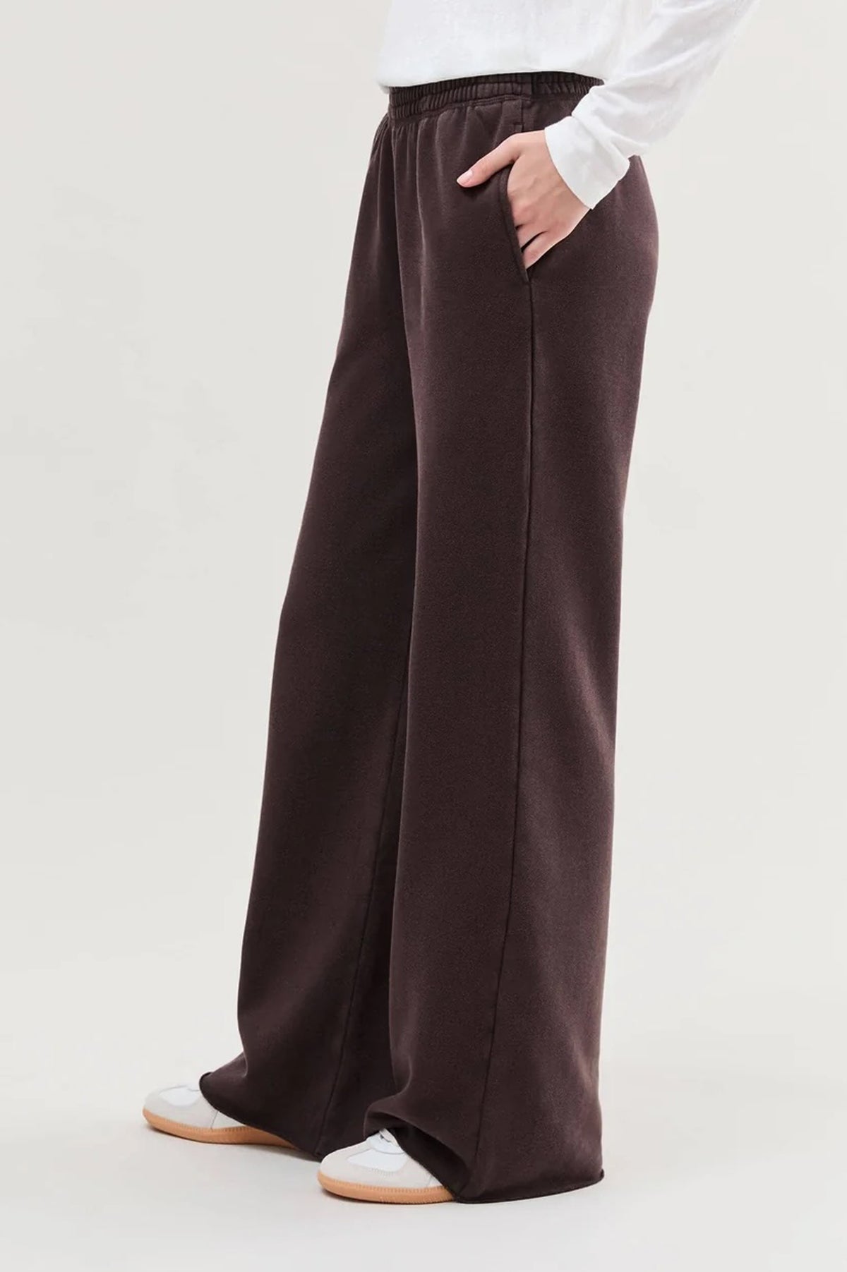 RECYCLED FLEECE WIDE LEG PANT