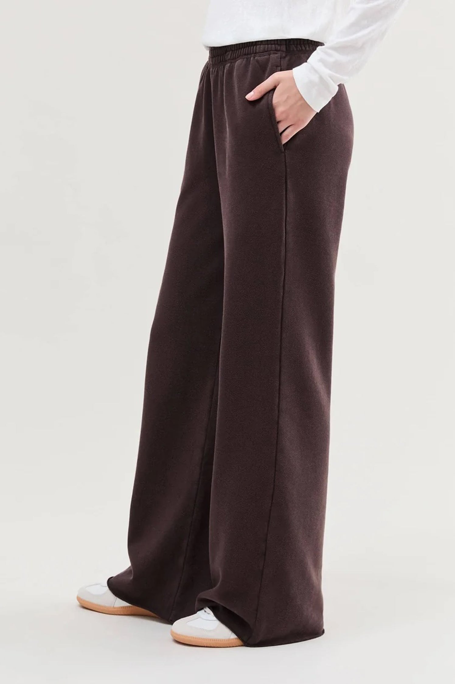 RECYCLED FLEECE WIDE LEG PANT